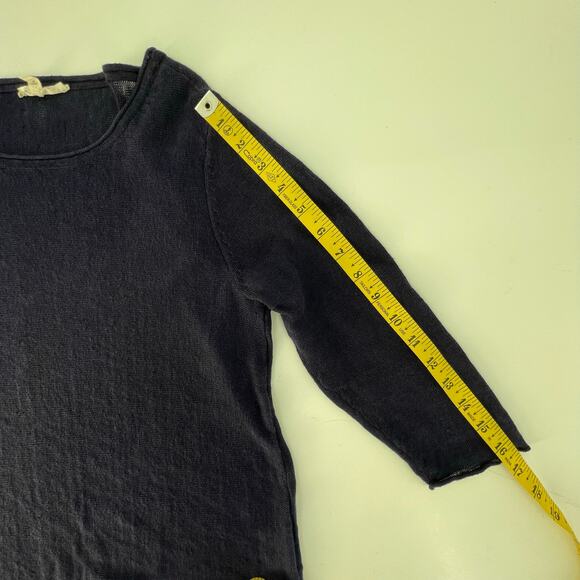 Eileen Fisher Women's Organic Linen Sweater, Semi-Sheer; Sz. S, Classic Preppy - Picture 8 of 9